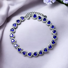 Purple Hearts Bracelet