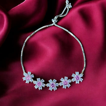 Pink Flower Bracelet